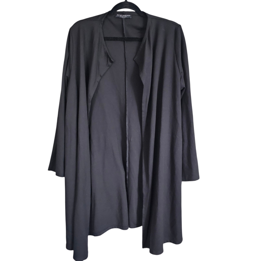 bryn Walker Black Open-Front Cardigan